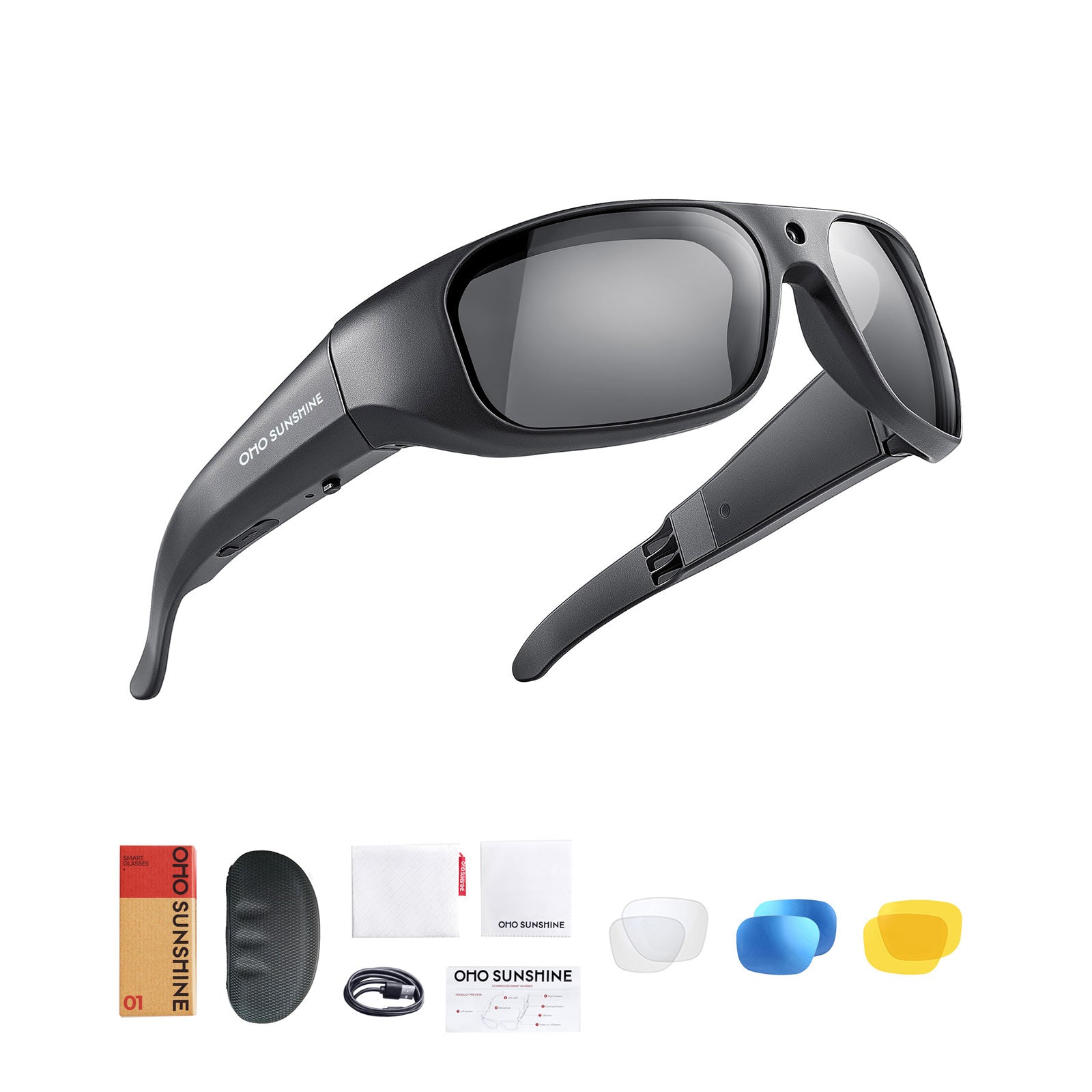 5 Best Camera Glasses for Pilots and Aviation Videos 6 OHO Sunshine Brave 4K Camera Sunglasses product photo