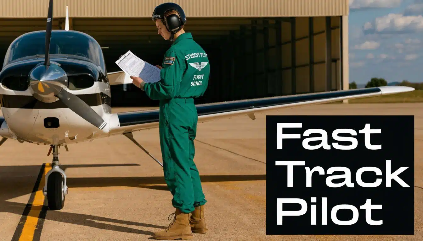 8 Top Entry Level Pilot Jobs for 2026 2 A student pilot in a green flight suit standing in front of an airplane at an airfield.