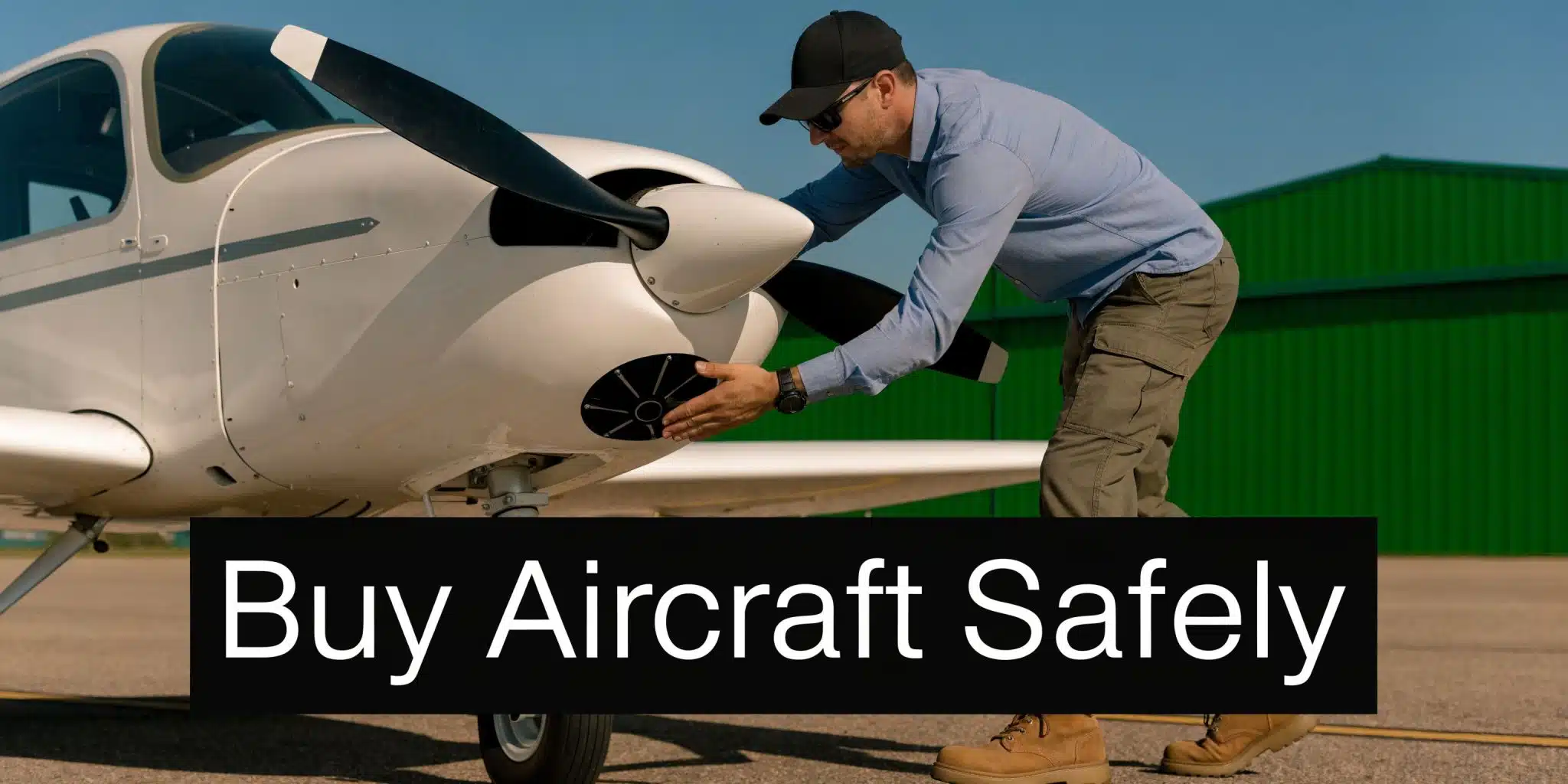Flight Instructor Training Program: Your Career Launchpad 4 A professional pilot inspecting the engine intake of a small private aircraft on an airport runway.