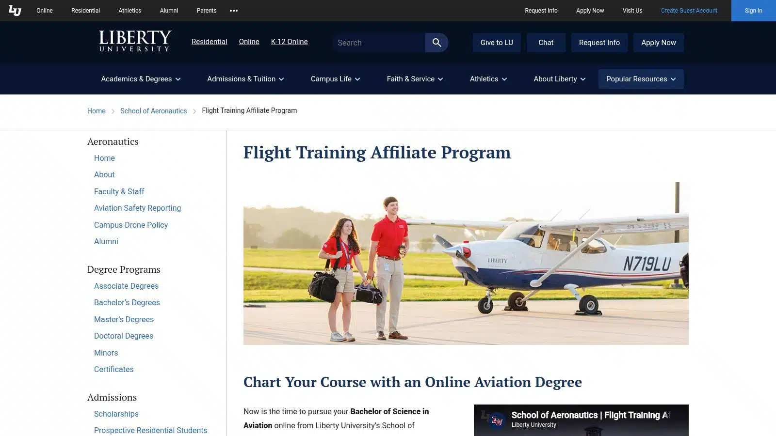 7 Flight Schools That Accept GI Bill in 2026 2 Liberty University School of Aeronautics (Flight Training Affiliate program)