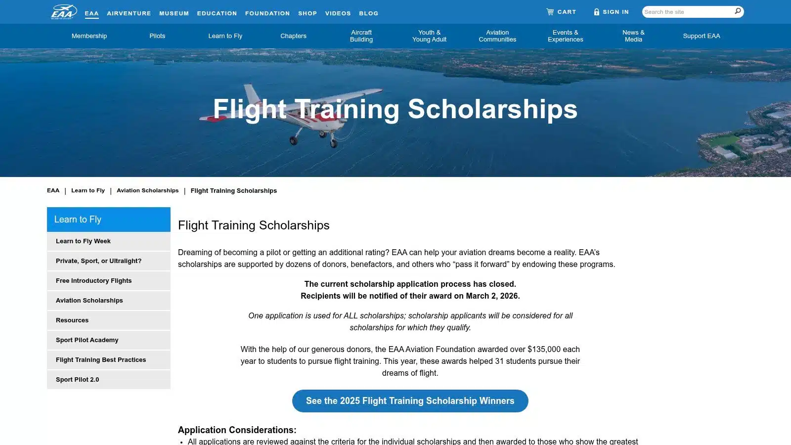 12 Grants for Flying Lessons to Launch Your Career in 2026 3 EAA Flight Training Scholarships