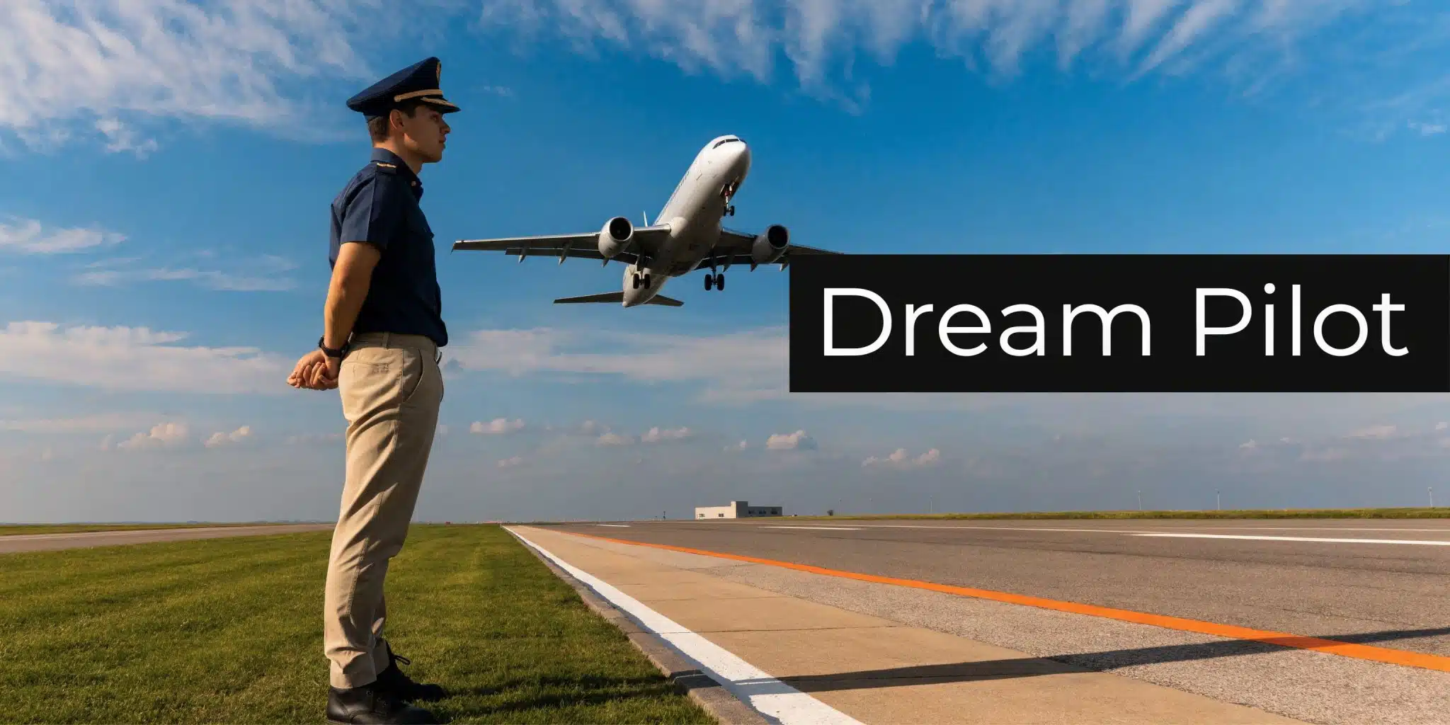 How Much Do International Airline Pilots Make? 2 A professional pilot standing on the airfield watching a passenger airplane flying in the blue sky.