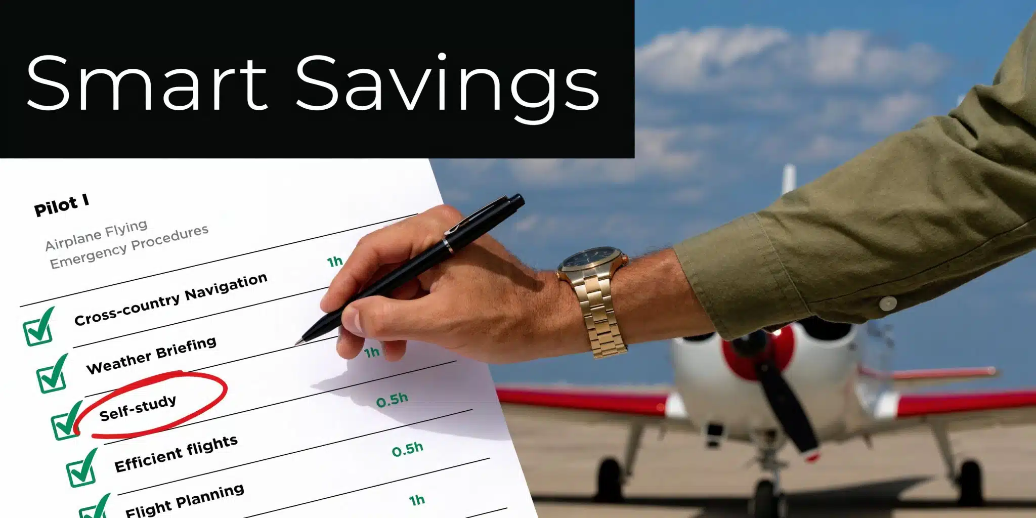 2026 Private Pilot License Cost: Your Guide 4 A pilot checks off items on a flight training checklist while standing near a parked small aircraft.