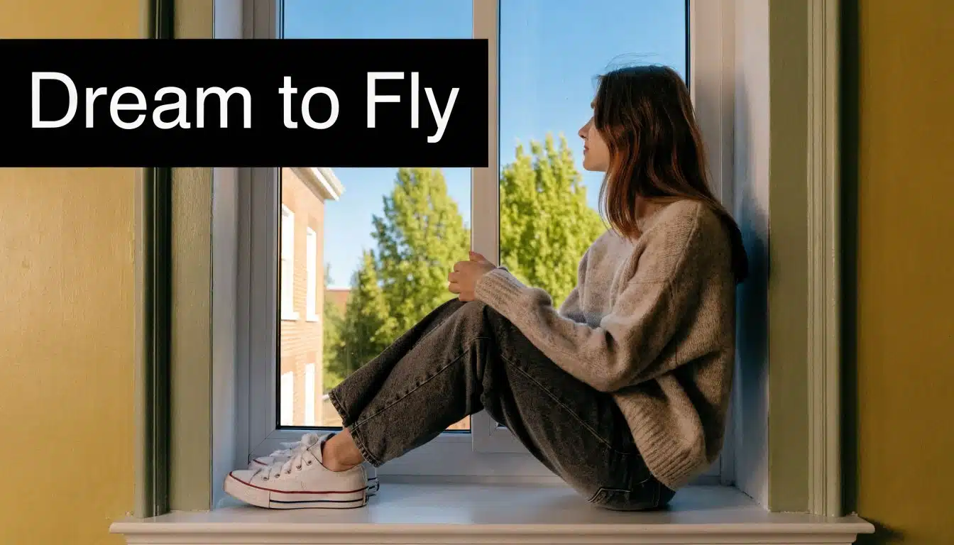 Simulated Flight Experience: Your First Step to the Cockpit 2 A young woman sitting on a windowsill, looking out the window while wearing a cozy sweater.