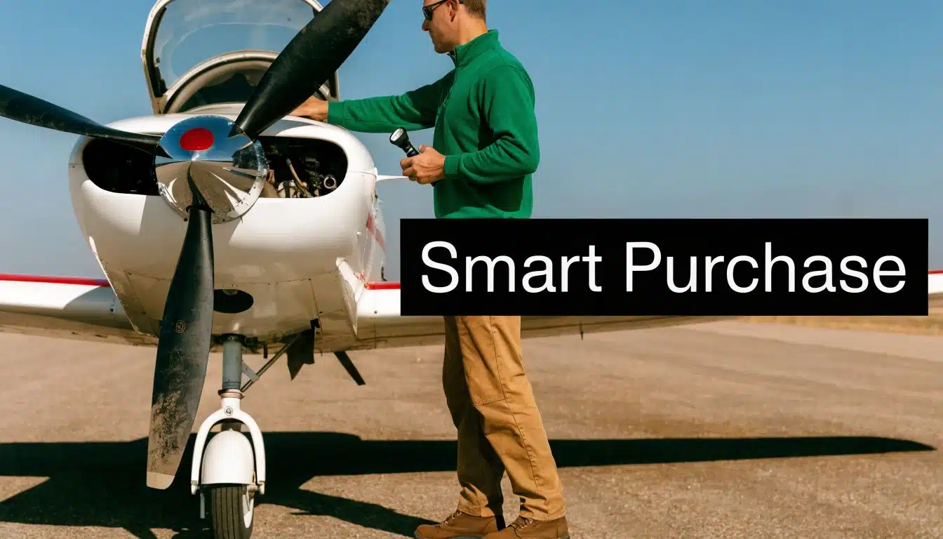 What Is Situational Awareness in Aviation? A Pilot's Guide 5 A pilot performing a pre-flight inspection of a small single-engine aircraft on an outdoor runway.