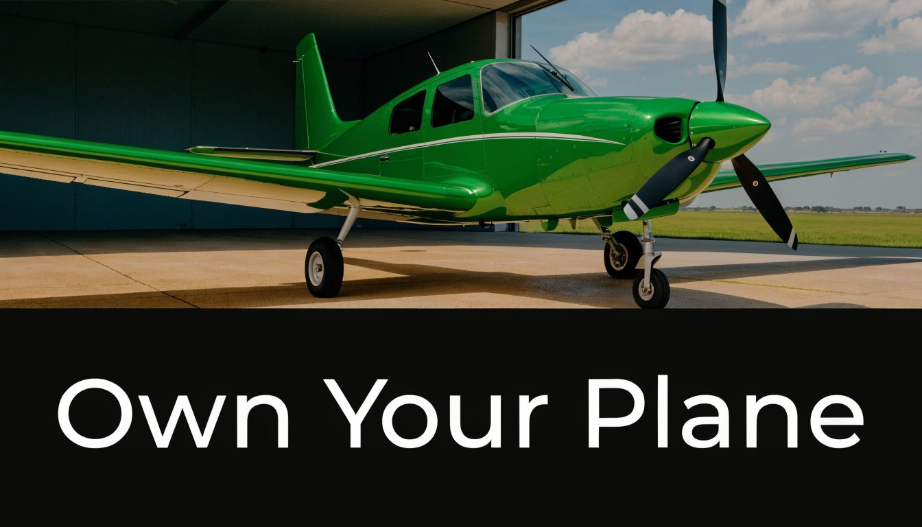 Pilot Jobs SIC: Your Roadmap to the Right Seat in 2026 5 A glossy green small private airplane parked inside an open hangar on a clear sunny day.