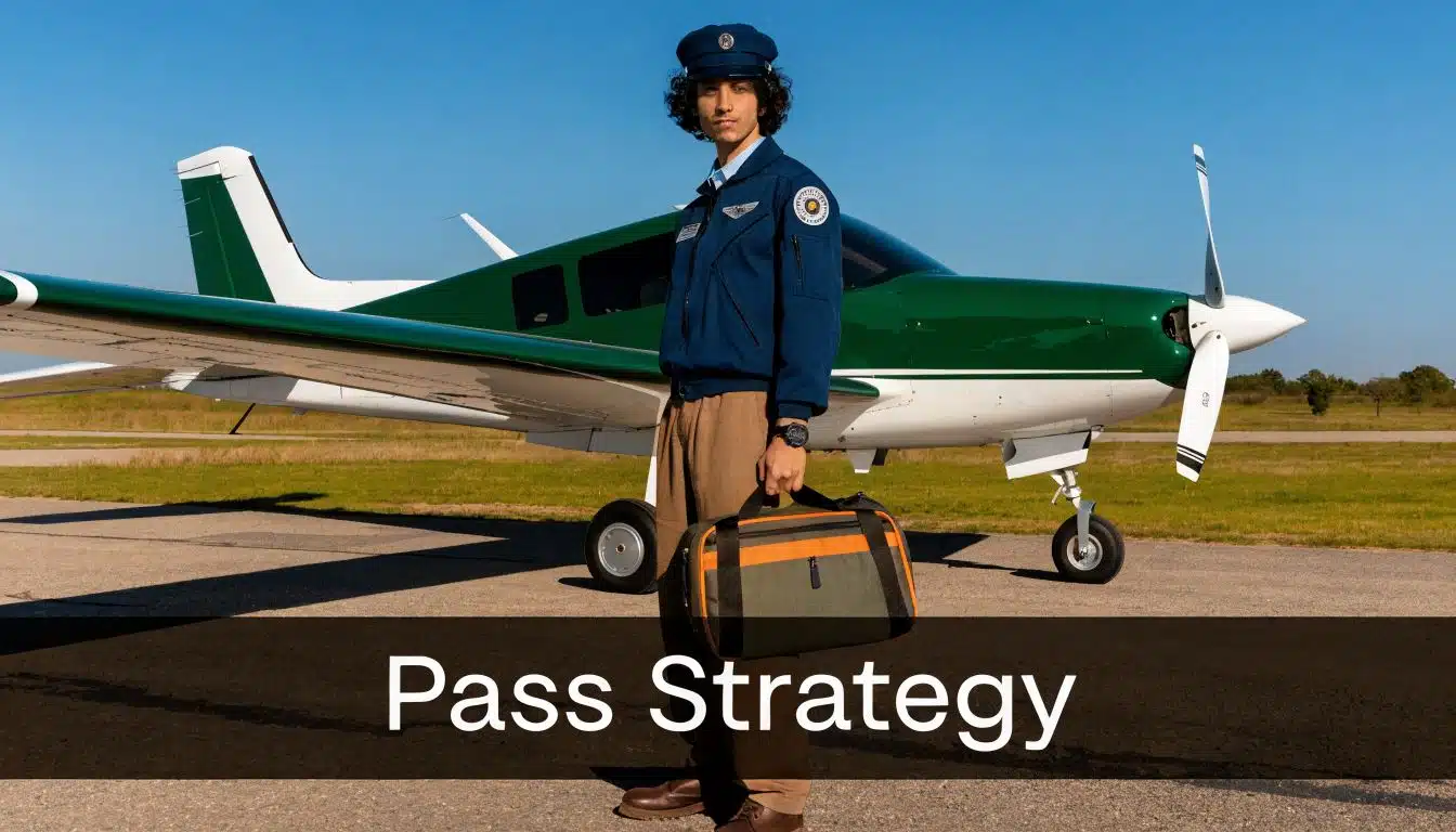 Private Pilot Checkride Pass Rate: A 2026 Guide 4 A male private pilot in a uniform stands next to a small airplane holding a flight bag.