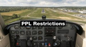 private pilot license restrictions cockpit view 300x167 - Dubois Aviation flight training