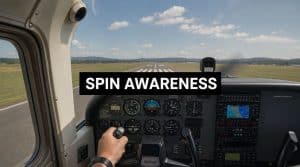 spin awareness training cockpit view 300x167 - Dubois Aviation flight training
