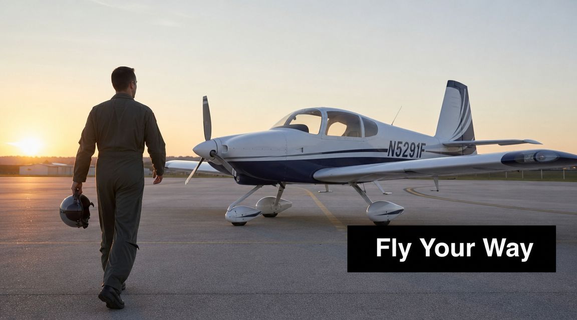 Discover 9 Surprising Benefits of Private Pilot License In 2 A pilot wearing a flight suit walking toward a small private airplane at sunset on an airfield.