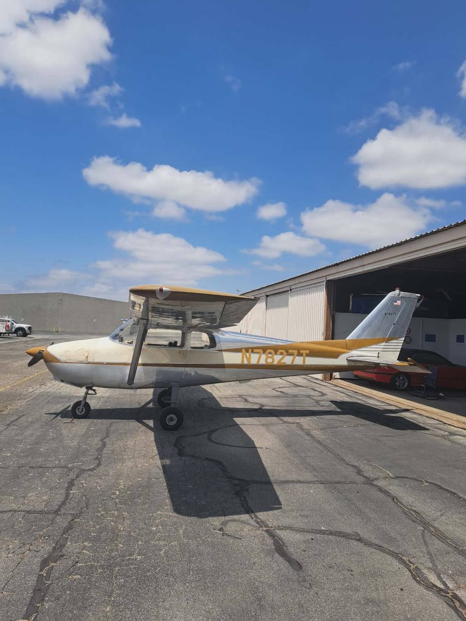 AIRCRAFT SALES 12 N7827T full side profile on ramp