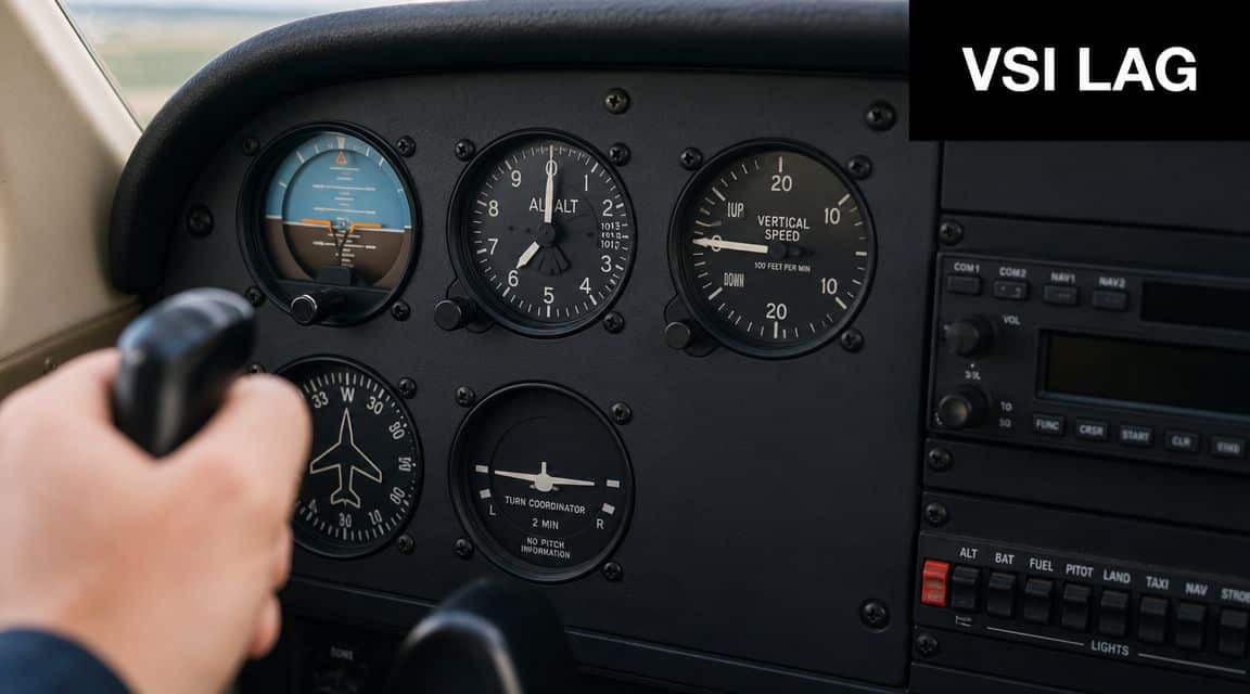 Vertical Speed Indicator: Techniques for Pilots 3 A close-up view of an aircraft cockpit instrument panel featuring the Vertical Speed Indicator gauge.
