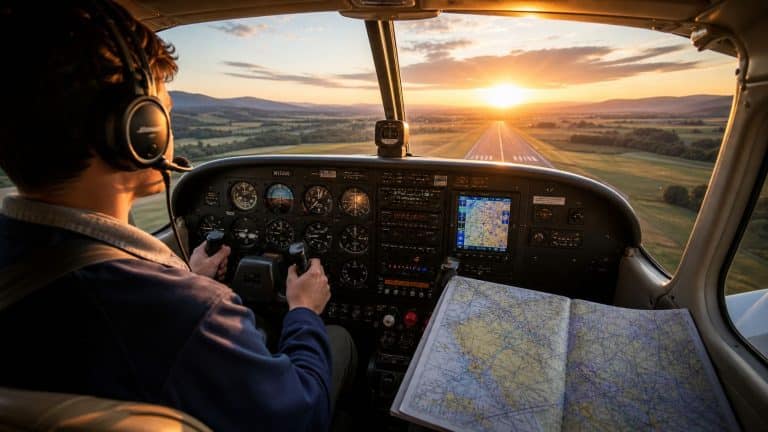 cross country flight training pilot cockpit