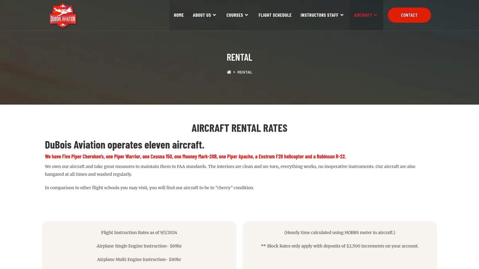 Pilots Time Building: The Ultimate 2026 Guide 5 Screenshot from https://duboisaviation.com/aircraft-rental/