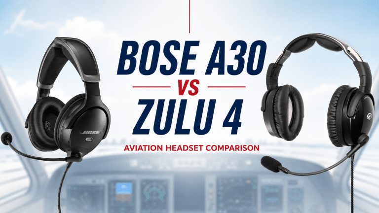Bose A30 and Lightspeed Zulu 4 aviation headsets compared for pilots