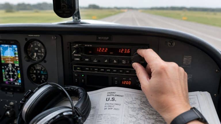 flight service frequencies cockpit radio
