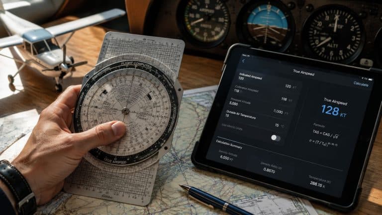 how to calculate true airspeed flight planning