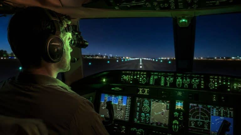 night vision goggles pilot cockpit