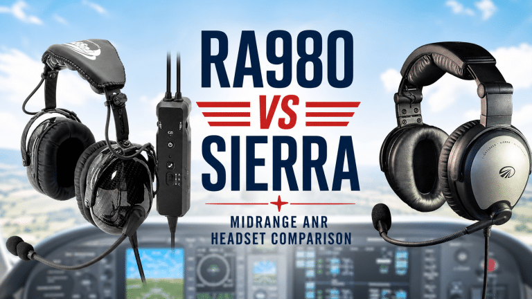Rugged Air RA980 and Lightspeed Sierra ANR aviation headsets compared