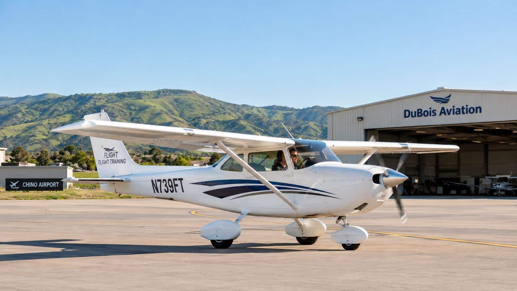 CFI vs CFII Explained and How to Choose Your Path 4 A student pilot operating a single engine airplane on the tarmac at an aviation flight training school.